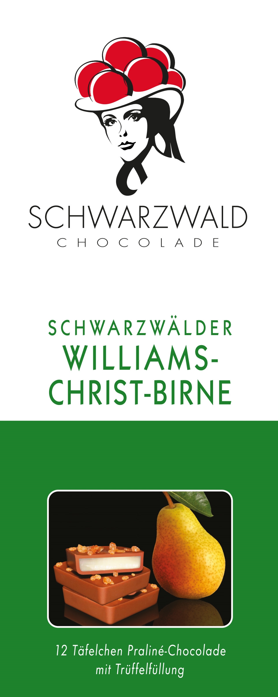 Schwarzwald Chocolade, Schwarzwälder Williams Christ-Birne 0,1 kg